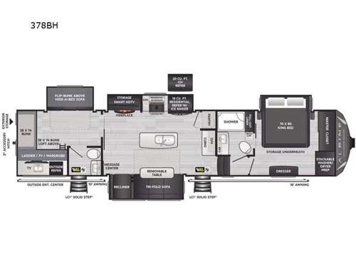 Alpine Avalanche Edition 378BH Floorplan Image