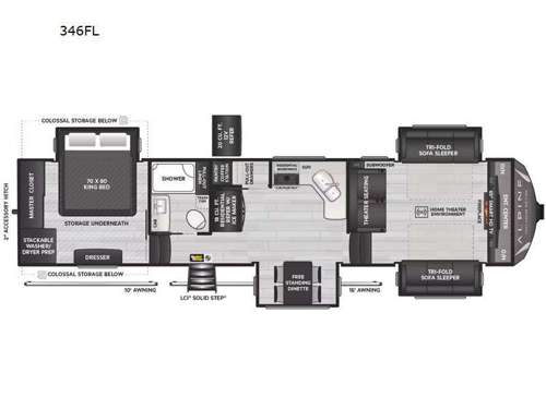 Alpine Avalanche Edition 346FL Floorplan Image