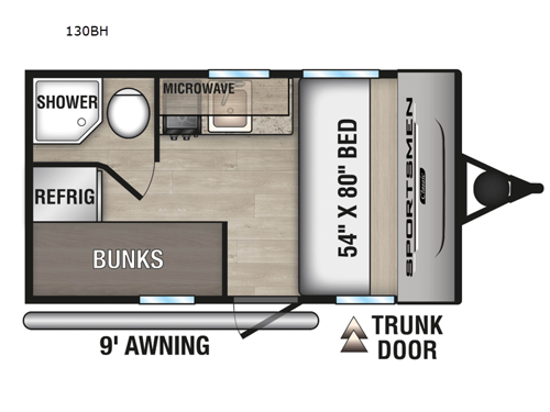Sportsmen Classic 130BH Floorplan