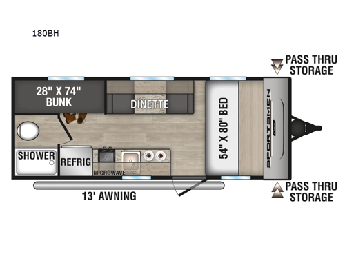 Sportsmen Classic 180BH Floorplan