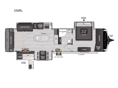 Outback 330RL Floorplan Image