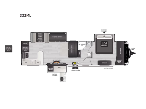 Outback 332ML Floorplan Image