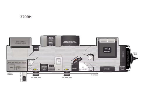 Outback 370BH Floorplan Image