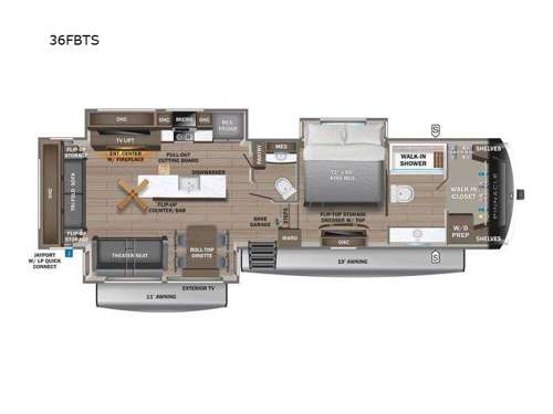 Pinnacle 36FBTS Floorplan Image