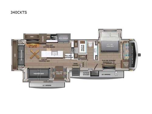 North Point 340CKTS Floorplan Image