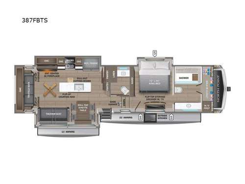 North Point 387FBTS Floorplan Image