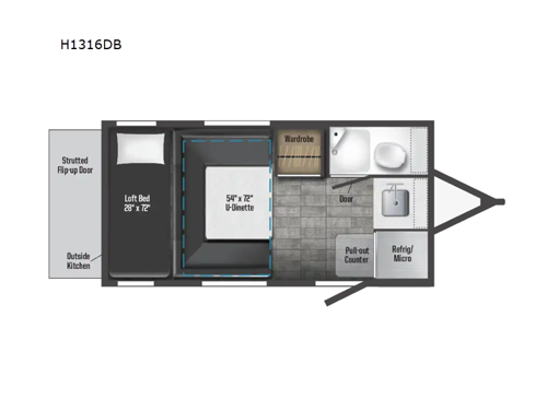 Hike 100 H1316DB Floorplan Image