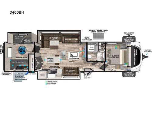 Vibe 3400BH Floorplan