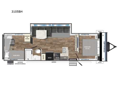 Prowler 3105BH Floorplan