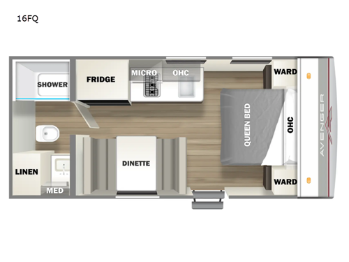 Avenger LT 16FQ Floorplan Image