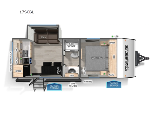 Cherokee Wolf Pup Black Label 17SCBL Floorplan