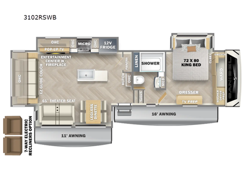 Sanibel 3102RSWB Floorplan Image