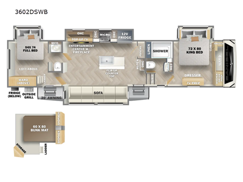 Sanibel 3602DSWB Floorplan Image