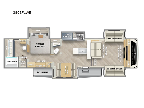 Sanibel 3802FLWB Floorplan Image