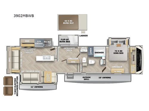 Sanibel 3902MBWB Floorplan Image