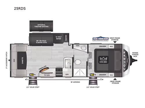 Cougar Half-Ton 25RDS Floorplan