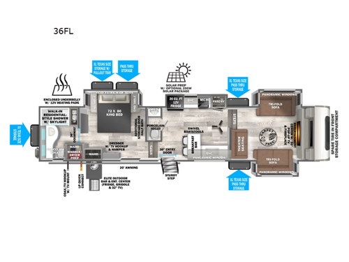 Salem Hemisphere Elite 36FL Floorplan Image