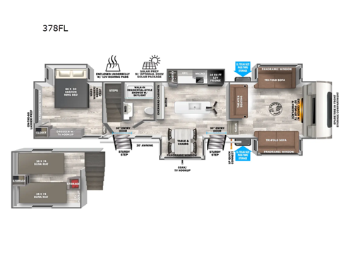 Salem Hemisphere 378FL Floorplan Image