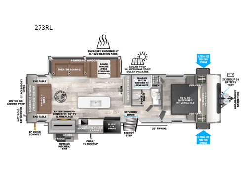 Salem Hemisphere 273RL Floorplan Image