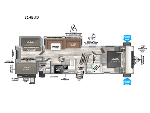 Salem Hemisphere 314BUD Floorplan Image