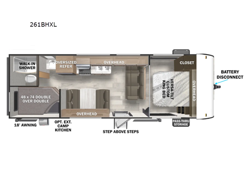 Salem Cruise Lite 261BHXL Floorplan Image