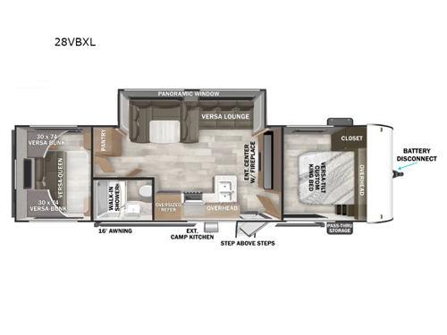 Salem Cruise Lite 28VBXL Floorplan Image