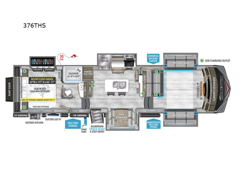 Momentum 376THS Floorplan Image