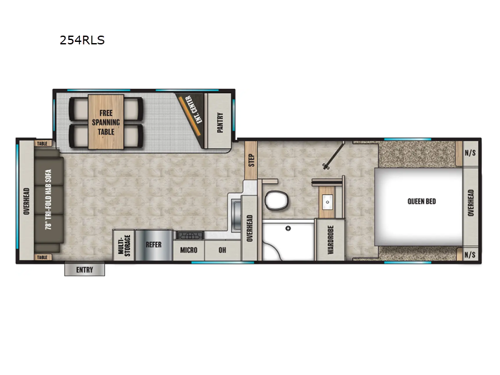 Phoenix Lite 254RLS Floorplan Image