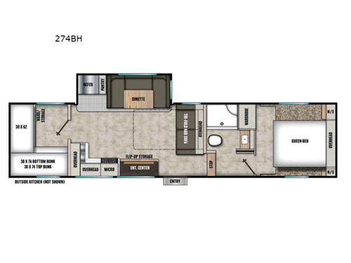 Phoenix Lite 274BH Floorplan Image