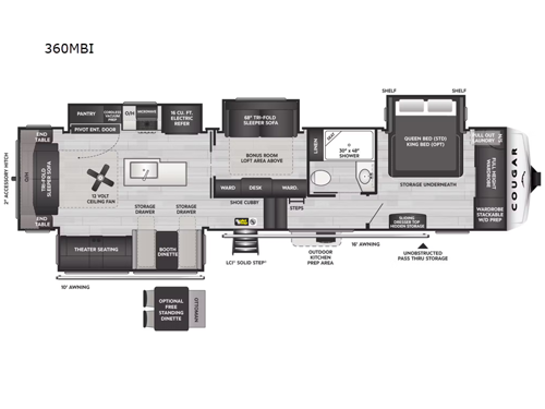 Cougar 360MBI Floorplan Image