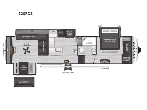 Cougar 320RDS Floorplan Image