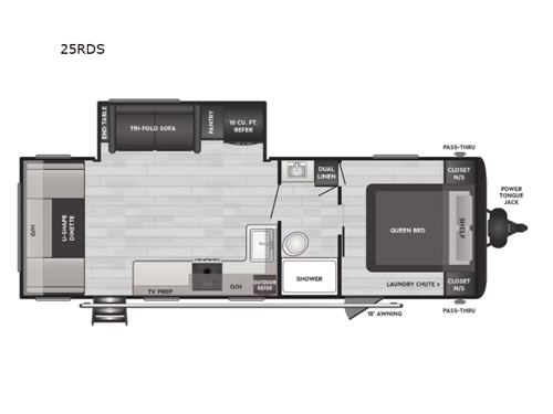 Hideout 25RDS Floorplan Image