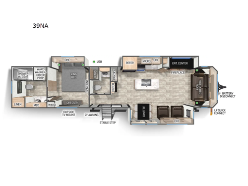 Cherokee Timberwolf 39NA Floorplan