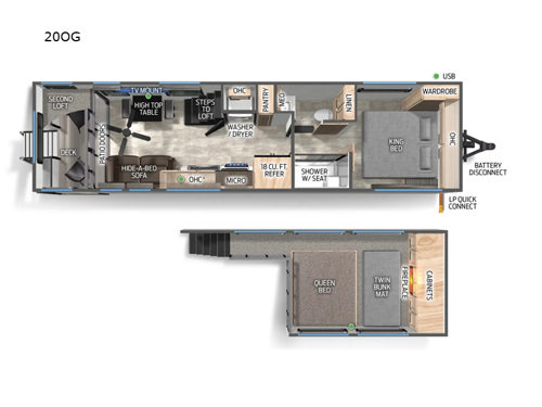 Cherokee Timberwolf 20OG Floorplan