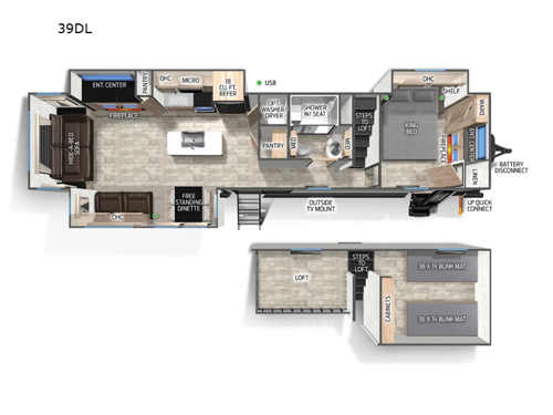 Cherokee Timberwolf 39DL Floorplan