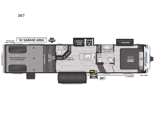 Fuzion Impact Edition 367 Floorplan Image