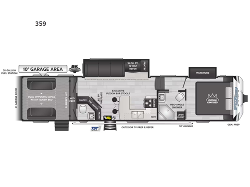 Fuzion Impact Edition 359 Floorplan Image