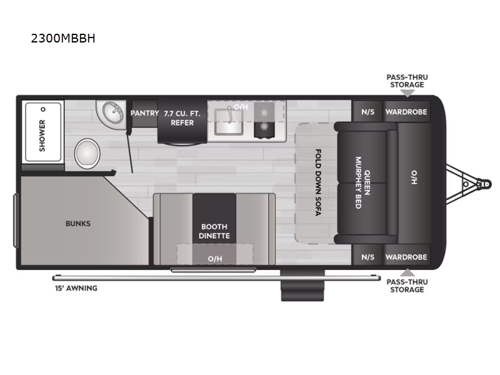 Springdale Classic Mini 2300MBBH Floorplan Image