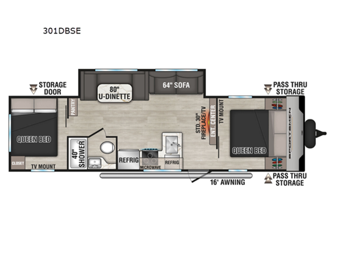 Sportsmen SE 301DBSE Floorplan