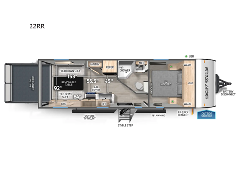 Cherokee Grey Wolf 22RR Floorplan