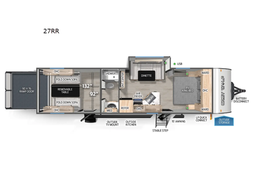 Cherokee Grey Wolf 27RR Floorplan