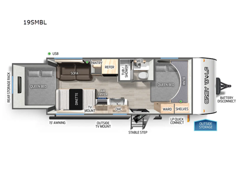 Cherokee Grey Wolf Black Label 19SMBL Floorplan