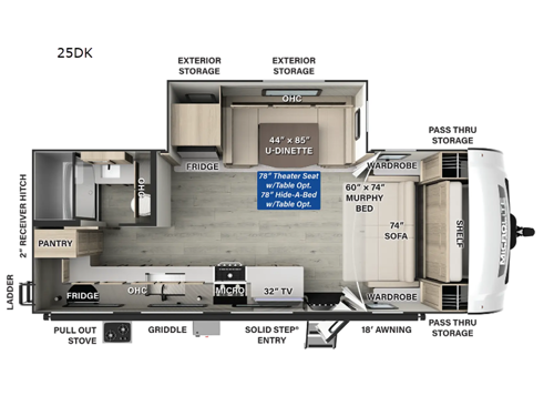 Flagstaff Micro Lite 25DK Floorplan