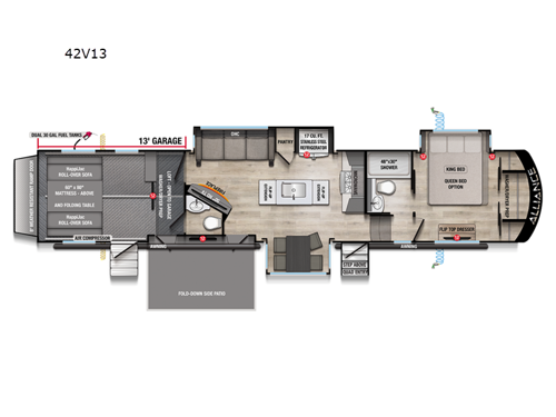 Valor 42V13 Floorplan Image