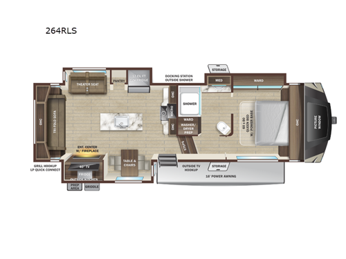 Roamer 264RLS Floorplan Image