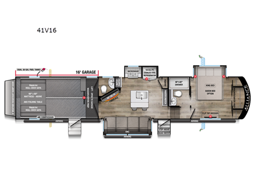 Valor 41V16 Floorplan Image