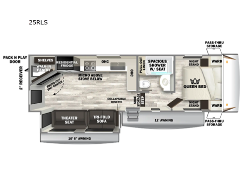 SABRE 25RLS Floorplan