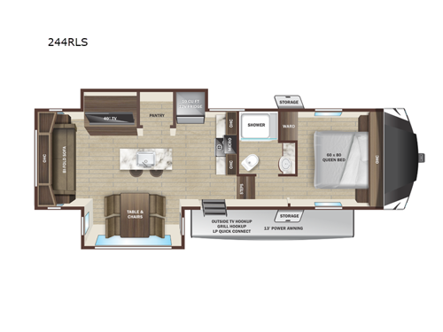 Roamer Light Duty 244RLS Floorplan Image