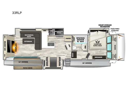 Sabre 33RLP Floorplan