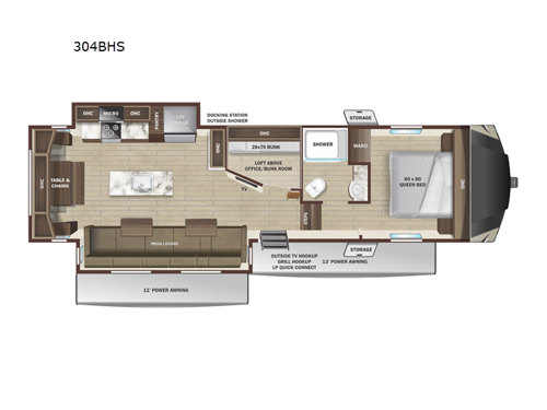 Roamer Light Duty 304BHS Floorplan Image